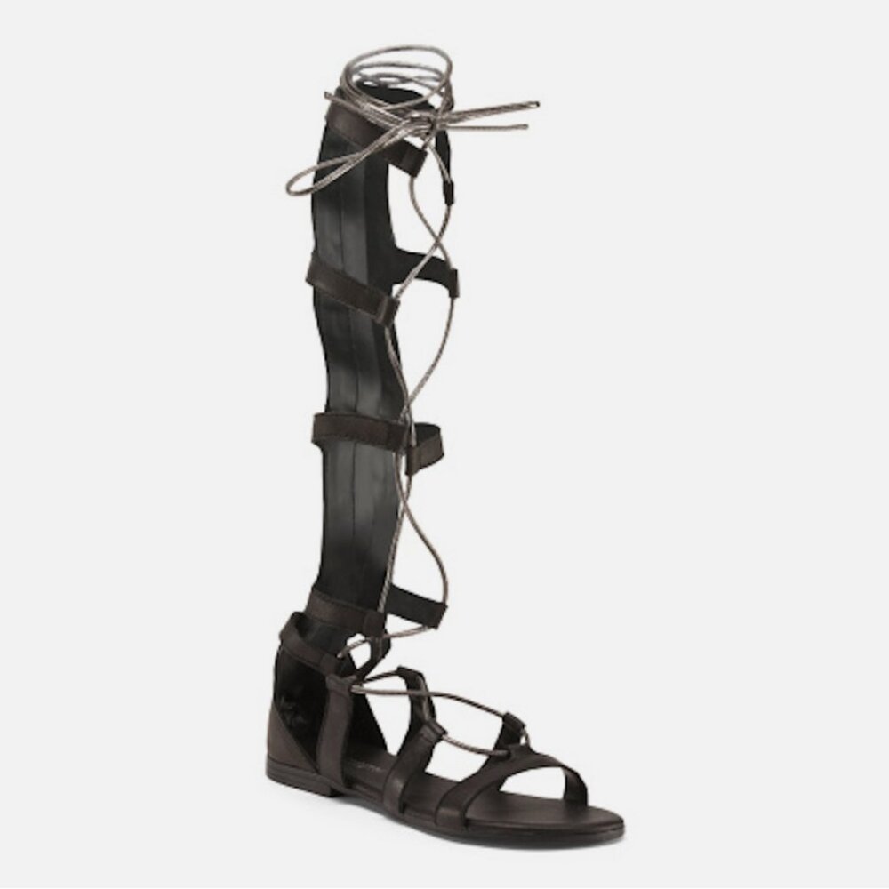 A. Giannetti Italian Leather Lace Up Gladiator Sandal